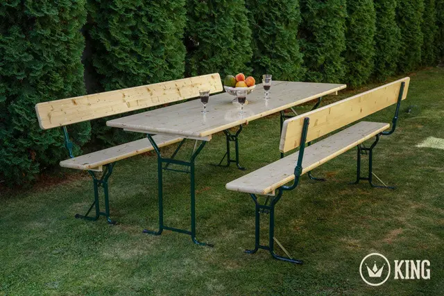 Inklapbare zitbank 220 cm met rugleuning